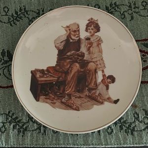 2 Norman Rockwell Small Plates